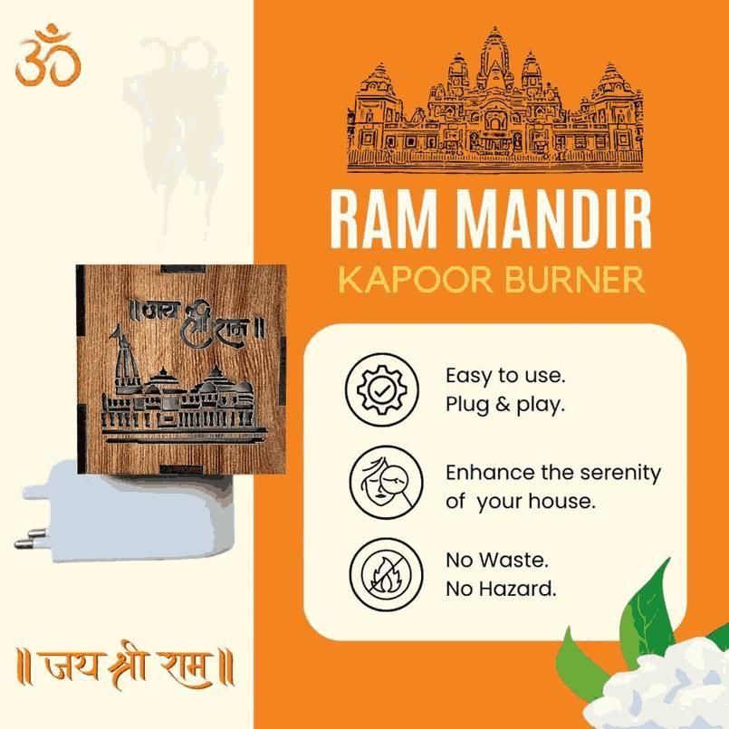 3-in-1 Ayodhya Ram Mandir Aroma Burner & Night lamp